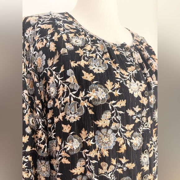 Knox Rose Women’s Black and Cream Floral Blouse | Size XXL - Picture 6 of 9